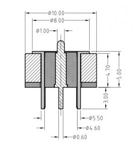 Customized magnetic connector with LED