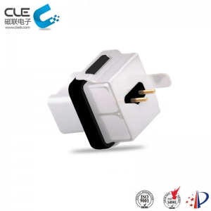 Round type magnetic dc power connector