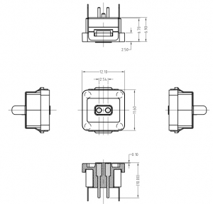 Round type magnetic dc power connector