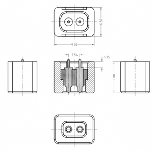 Round type magnetic dc power connector