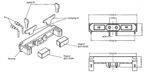 2Pin magnetic dc connector with usb