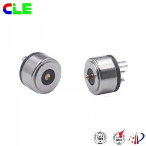 Round male and female magnetic charger connector