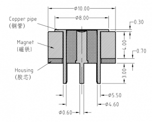 Magnetic usb cable connector with charging