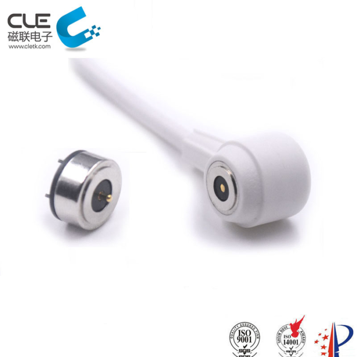 Round type male and female magnetic power cable connector