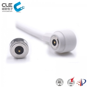 Round type male and female magnetic power cable connector