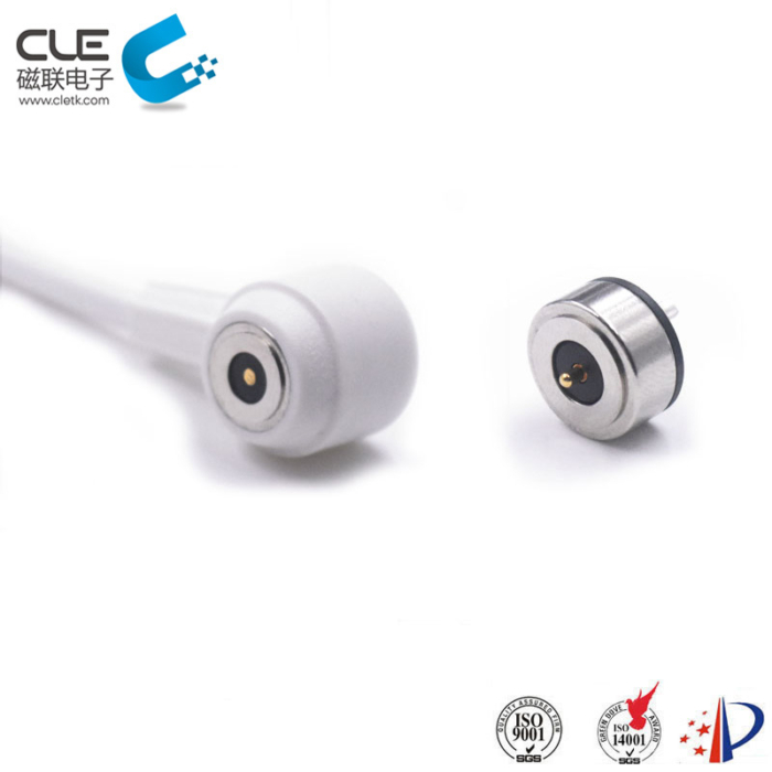 Round type male and female magnetic power cable connector