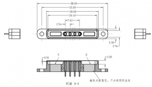 4 Pin male female magnetic connector for telephone