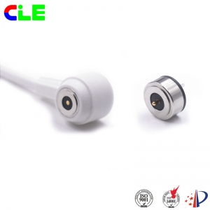 Round type male and female magnetic power cable connector
