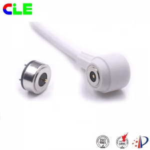 Round type male and female magnetic power cable connector