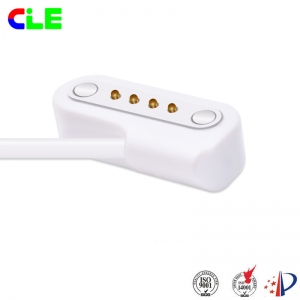 4 Pin male magnetic pogo pin cable connector