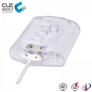 2 Pin magnetic charger cable connector for miner's lamp