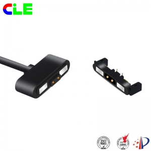 Magnetic laptop charger cable connector with 2 pin