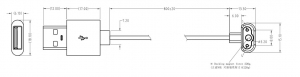 2 Pin male & female Magnetic connections for smart watch