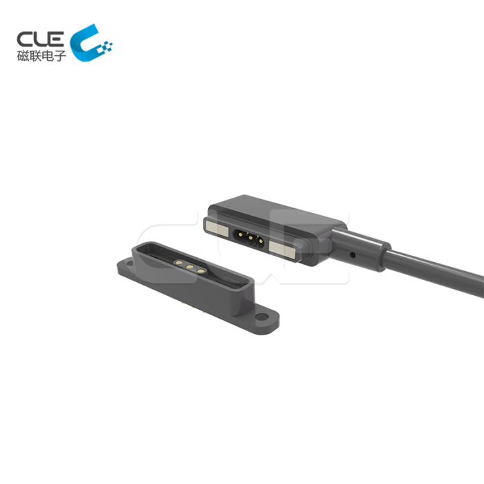 Magnetic charge cable with 3 pin cable connector 