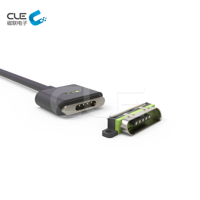 Magnetic charging cable for smartphone with USB