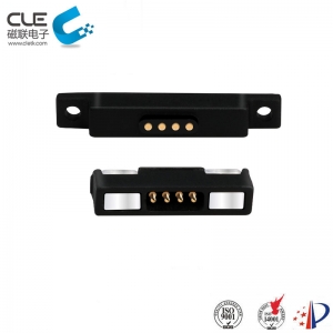 Male and female magnetic wire connectors for medical equipment