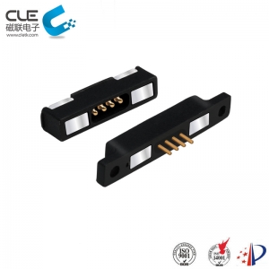 Male and female magnetic wire connectors for medical equipment