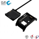 [CMA-BP013411]  Clip on 4pin pogo pin connector with USB on Sanitation watch