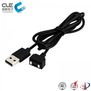 4 Pin power connector with usb magnetic charging