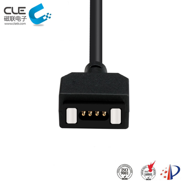 4 Pin power connector with usb magnetic charging