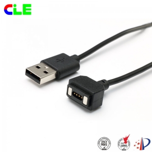 4 Pin power connector with usb magnetic charging
