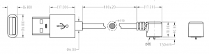 Round waterproof power cable connectors for guard tour patrol device