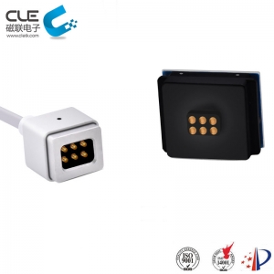 6 Pin electrical connector magnetic power cable connector