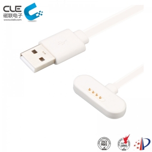 Magnetic usb charging connector with cable