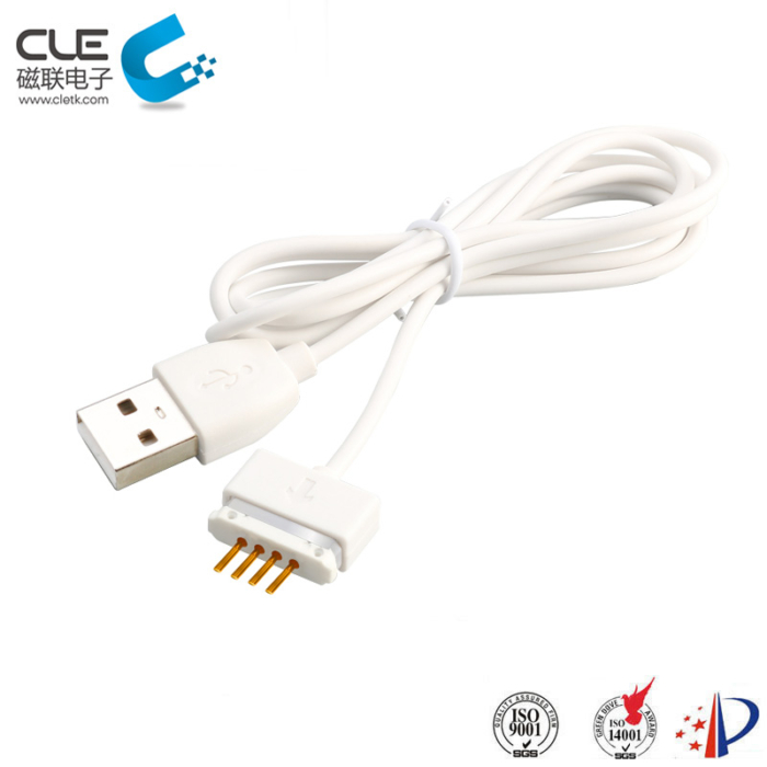 High class white 4pin magnetic pogo pin connector manufacturer