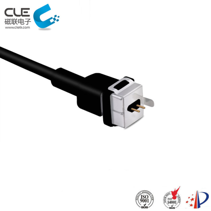 Male and female magnetic charging cable connector for LED