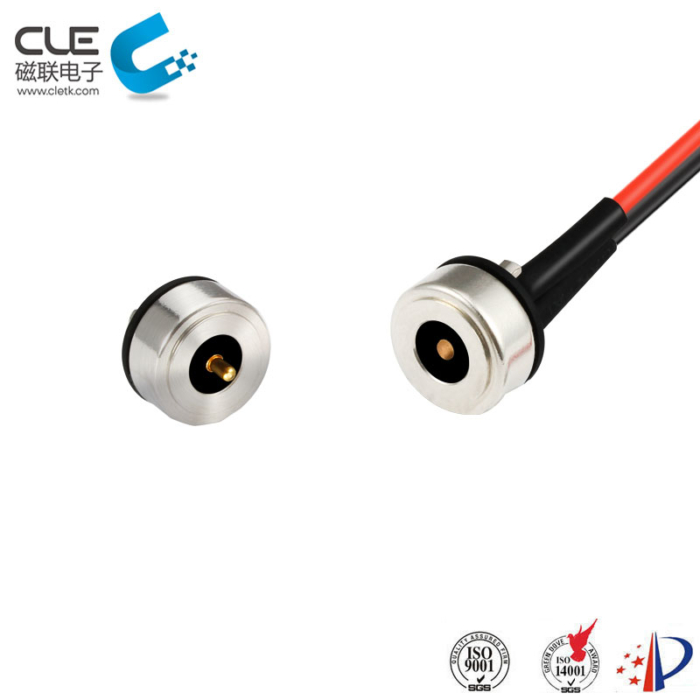 Magnetic pogo pin male & female connector for bike light