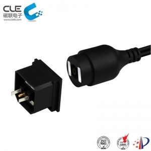 Custom DC magnetic power cable connector for medical equipment