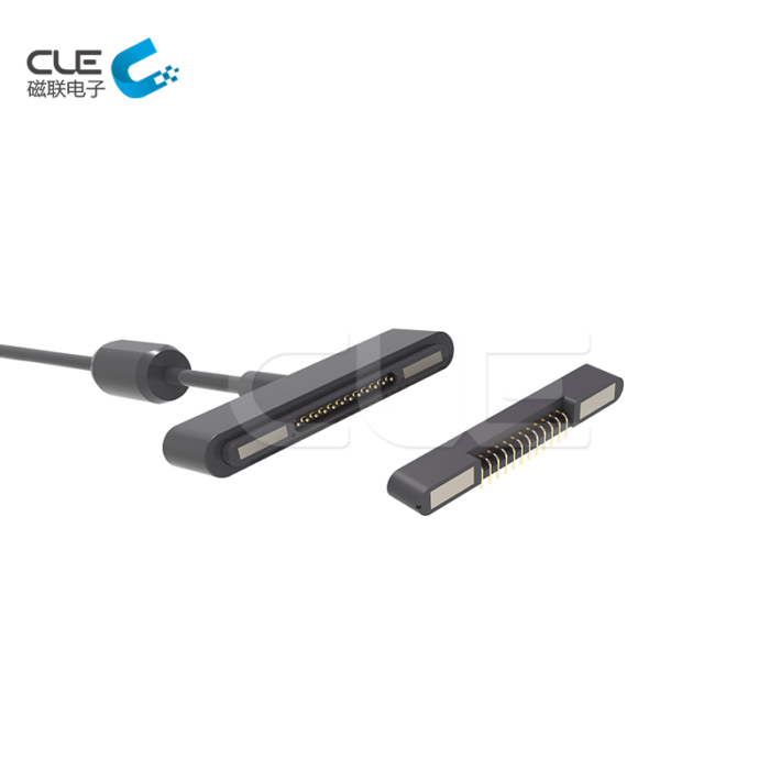 12 Pin custom magnetic cable connector for industrial tablet CMA-021201-12B1A1
