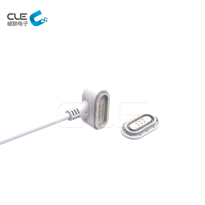 DC magnetic power cable connector for medical equipment