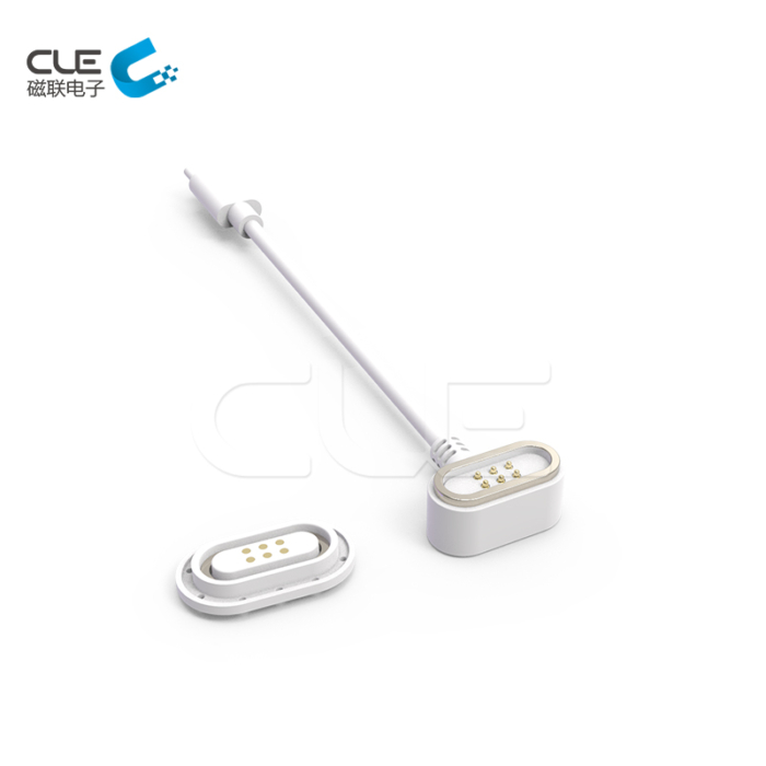 DC magnetic power cable connector for medical equipment