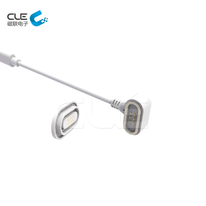 DC magnetic power cable connector for medical equipment