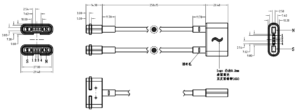 4 Pin magnetic cable connector with double head